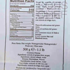 Outlet Calamarata, 500g Ingredients Brands|Pasta, Rice & Beans