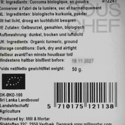 New Organic Ground Turmeric, 50g Ingredients Brands|Indian Ingredients