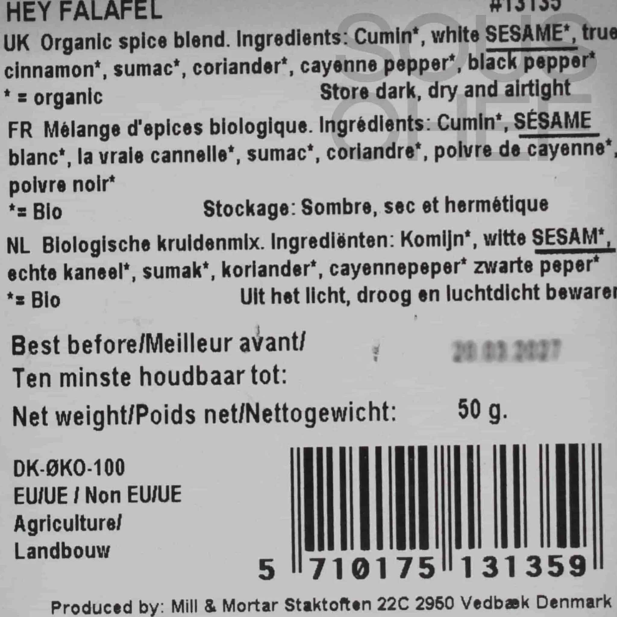 Online Organic Hey Falafel Spice Blend, 50g Ingredients Brands|Indian Ingredients