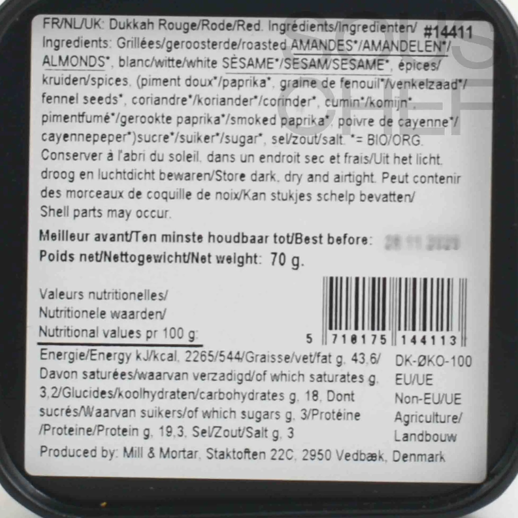 Organic Red Dukkah, 70g Middle Eastern Ingredients|Herbs & Spices
