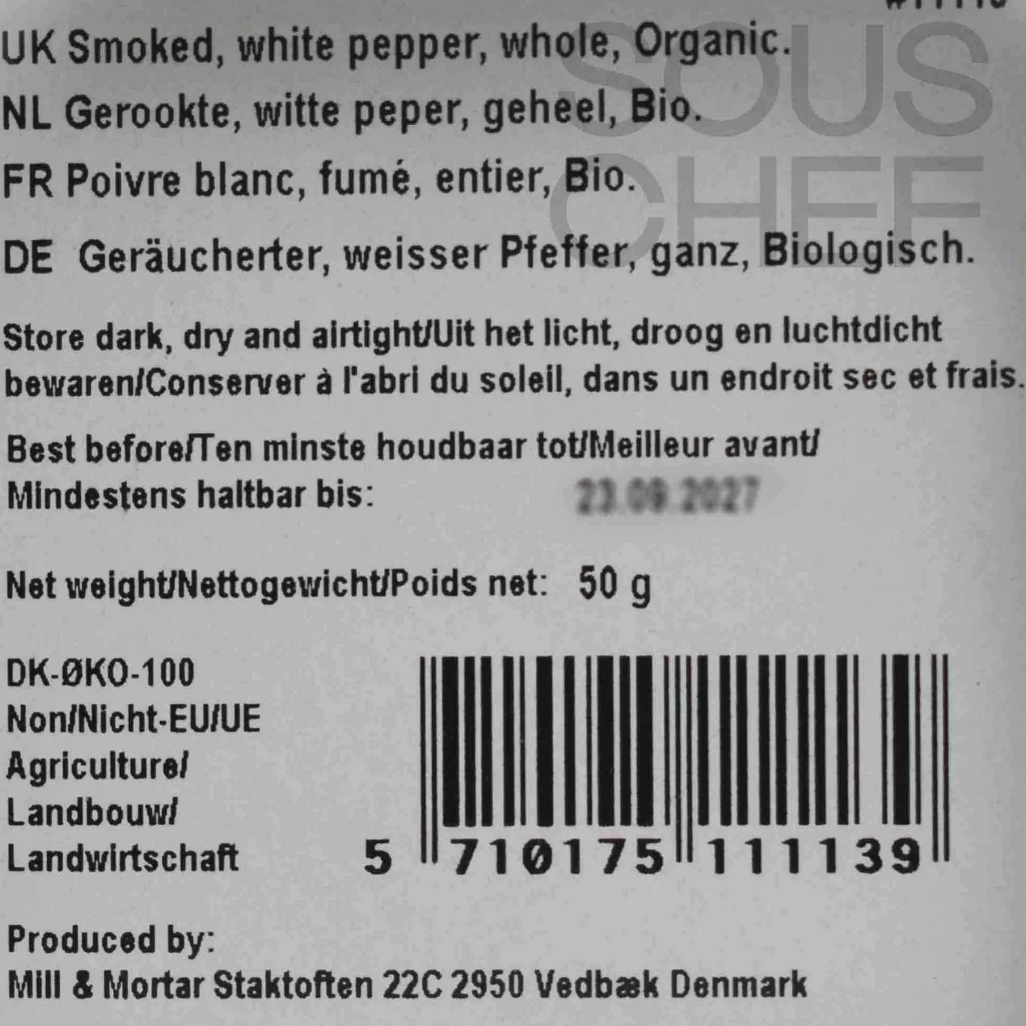 Online Organic Smoked White Pepper, 50g Ingredients Brands|Chinese Ingredients