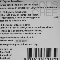 Sale Organic Tonka Beans, 20g French Ingredients|Herbs & Spices