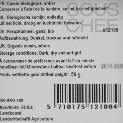 Online Organic Whole Cumin, 50g Ingredients Brands|Indian Ingredients