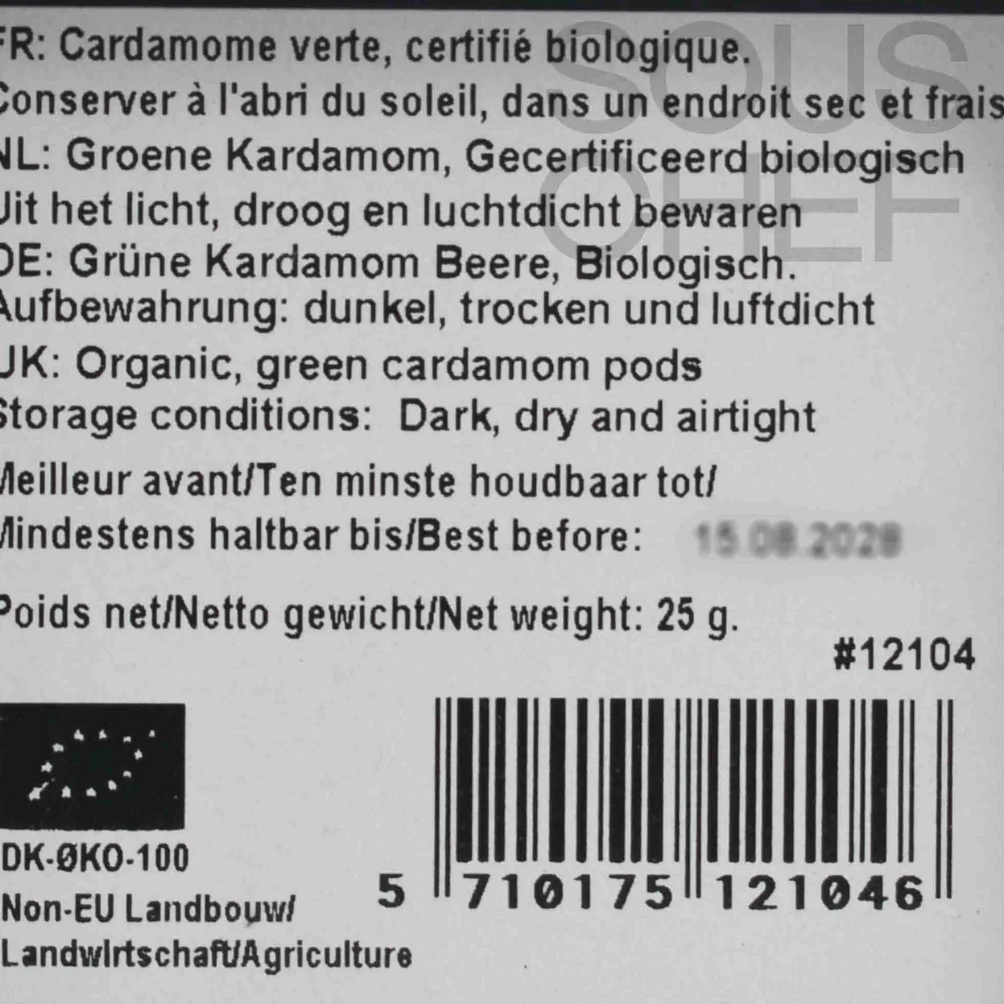 Outlet Organic Whole Green Cardamom, 25g Ingredients Brands|Indian Ingredients