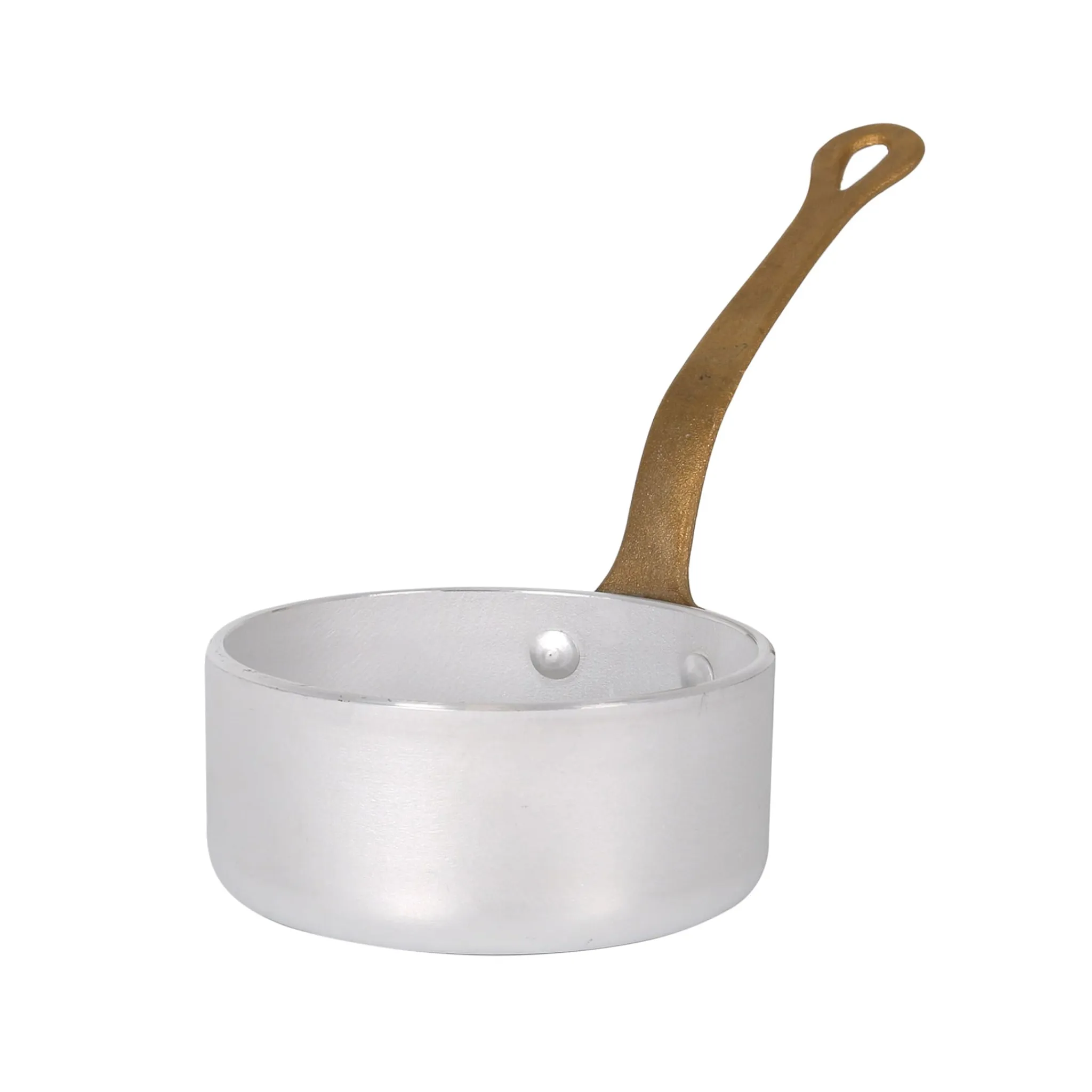 Hot Mini Saucepan with Brass Handles for Serving, 11cm Pots & Pans