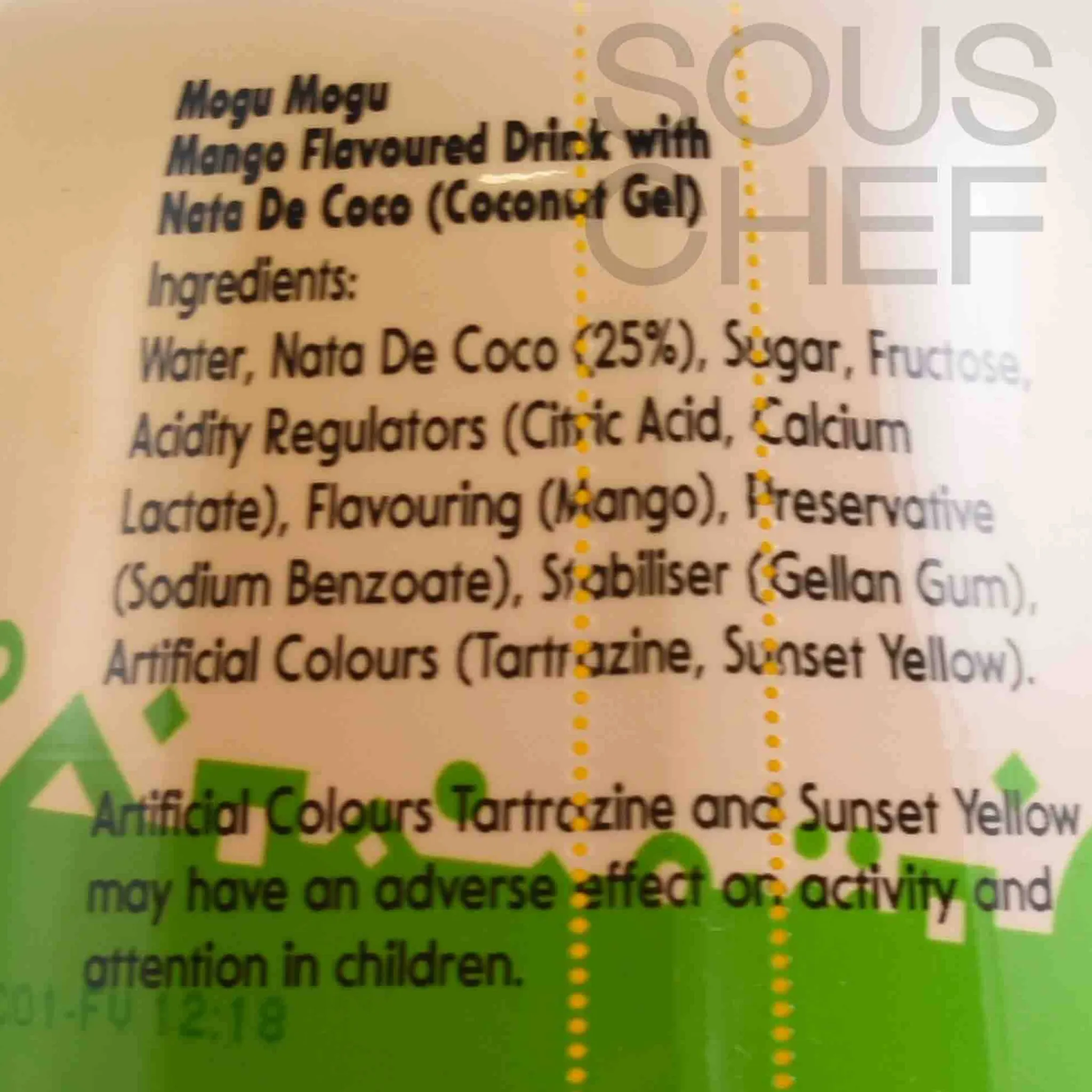 Nata De Coco Mango Drink, 1 Litre Ingredients Brands|Southeast Asian Ingredients