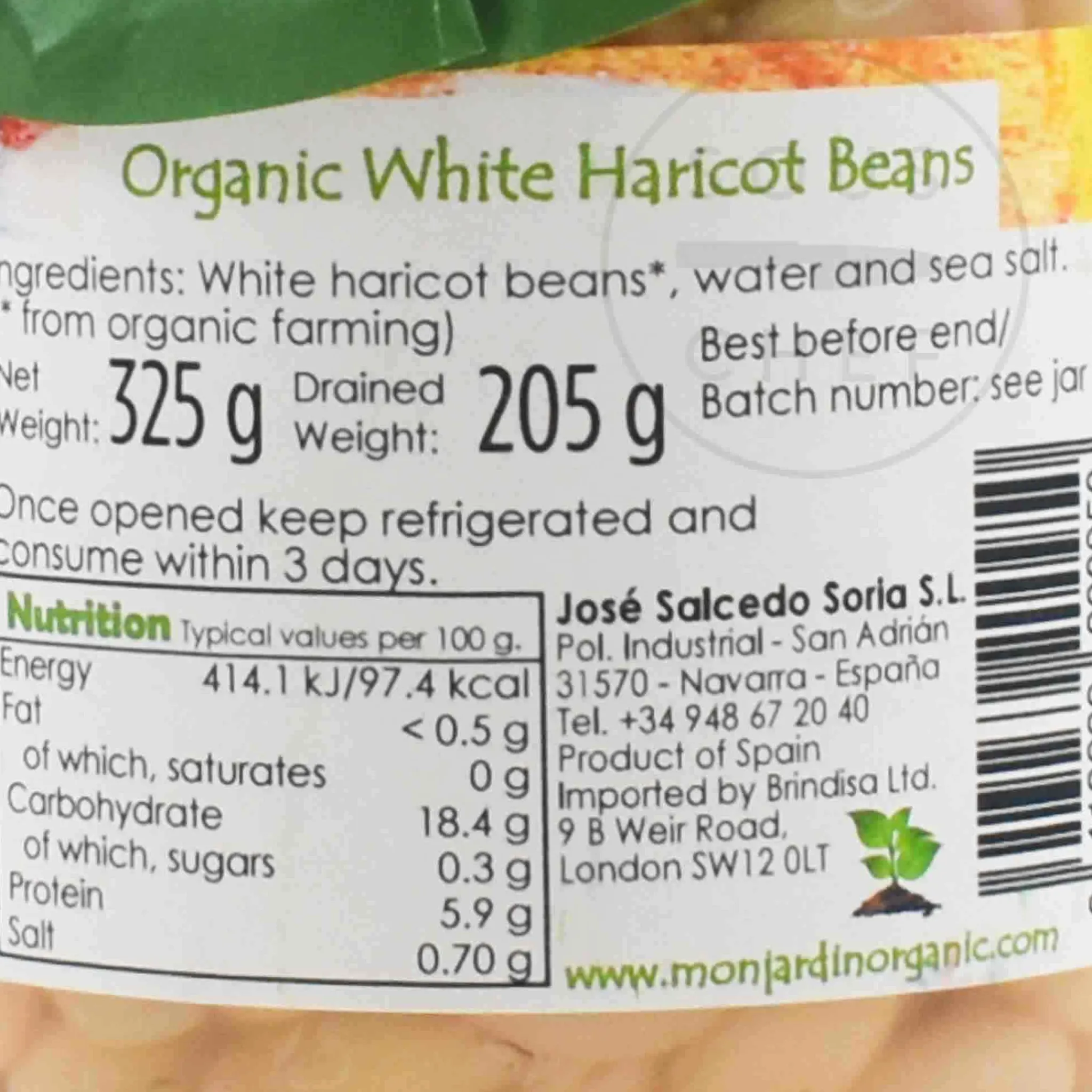 Best Monjardin Organic Haricot Beans, 325g Ingredients Brands|Spanish Ingredients