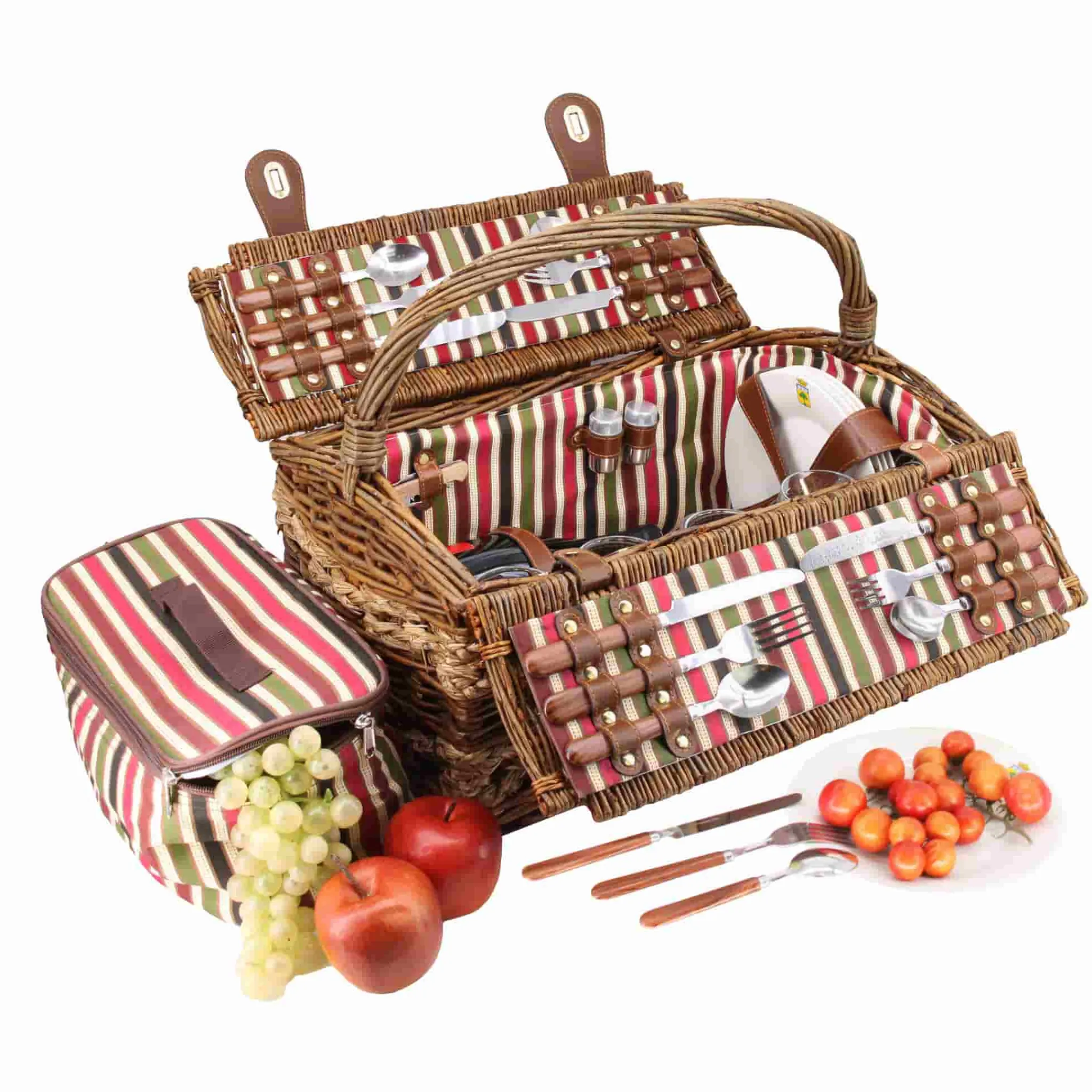 Online Montmarte Red Striped Picnic Hamper, 4 Person Picnicware|Disposable Tableware