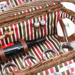 Online Montmarte Red Striped Picnic Hamper, 4 Person Picnicware|Disposable Tableware