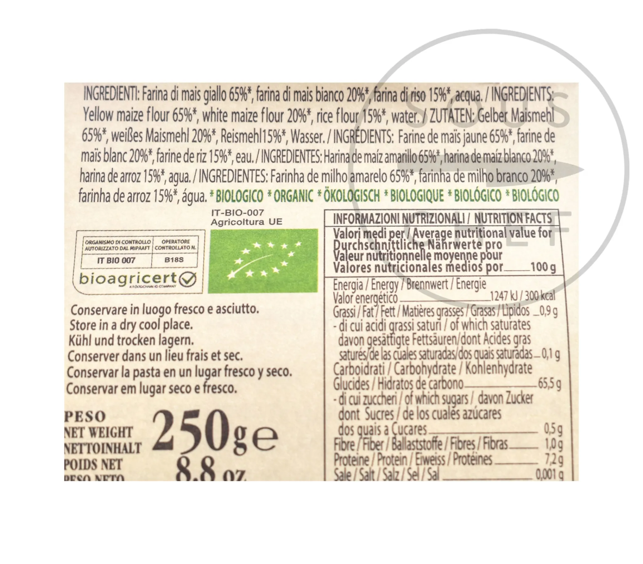 Sale Organic Gluten Free "Calamari" Pasta, 250g Ingredients Brands|Italian Ingredients