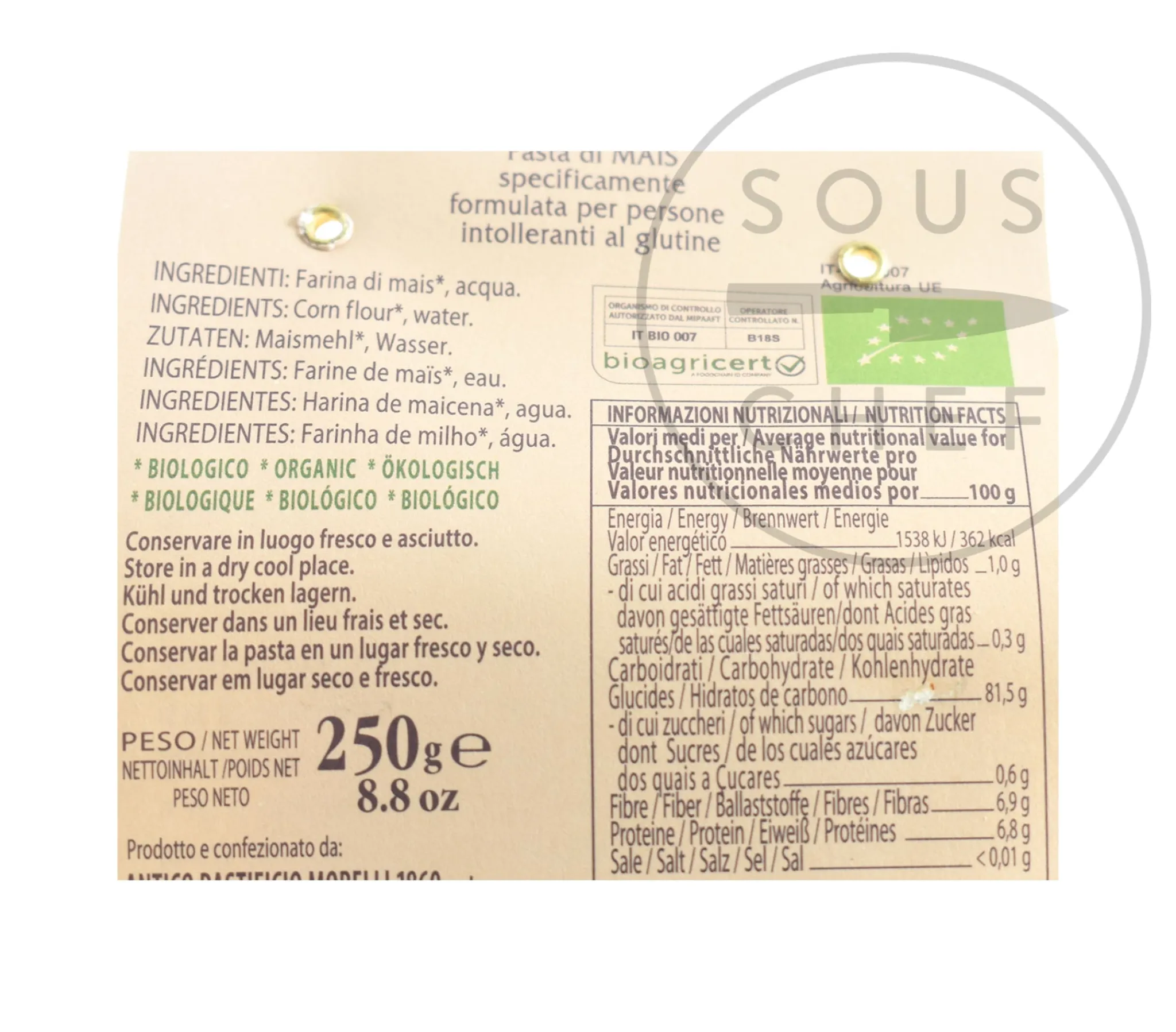 Outlet Organic Gluten Free Linguine, 250g Ingredients Brands|Italian Ingredients
