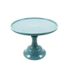 New Georgia Blue Milk Glass Cake Stand 10" Tableware Brands|American Ingredients