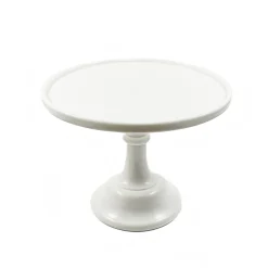 Hot White Milk Glass Cake Stand American Ingredients|Serveware