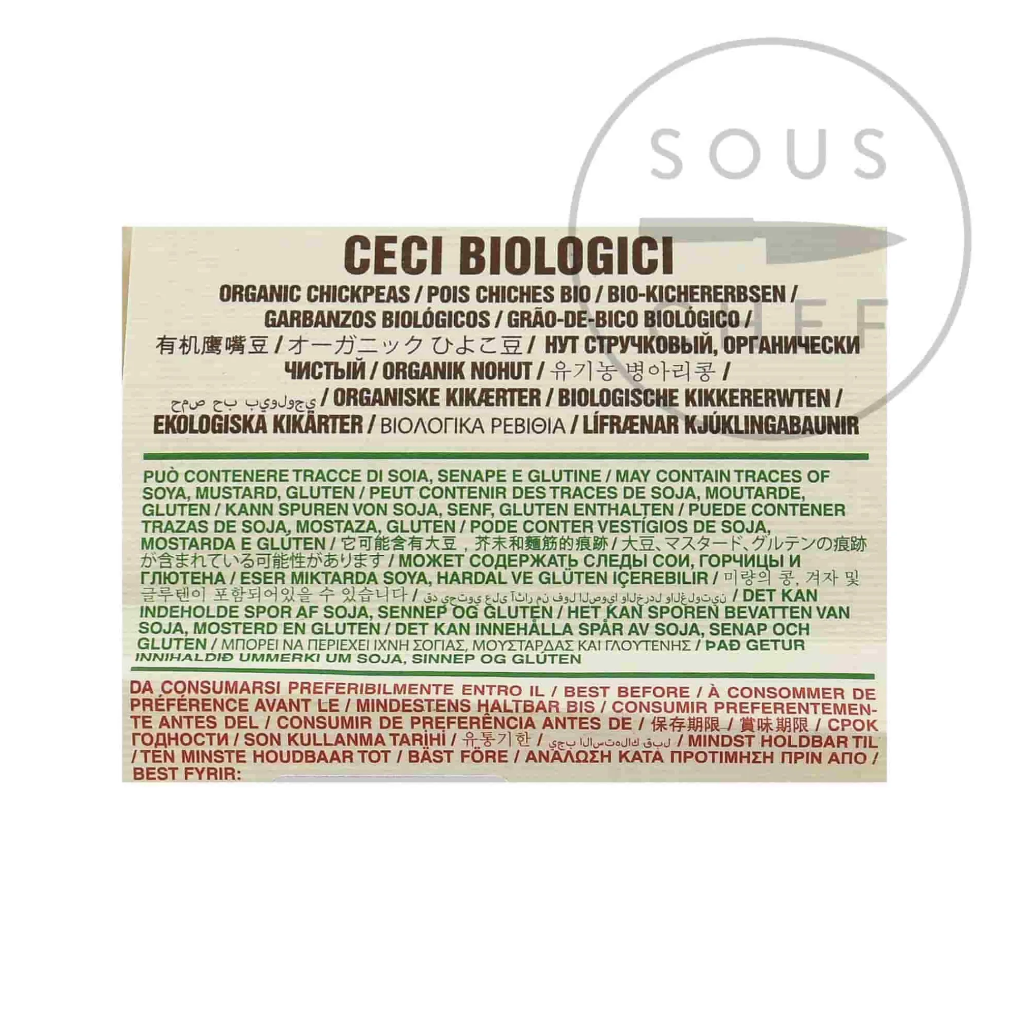 Sale Organic Chickpeas, 1kg Ingredients Brands|Italian Ingredients