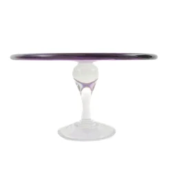 Discount Murano Glass Amethyst Cake Stand, 25cm Tableware Brands