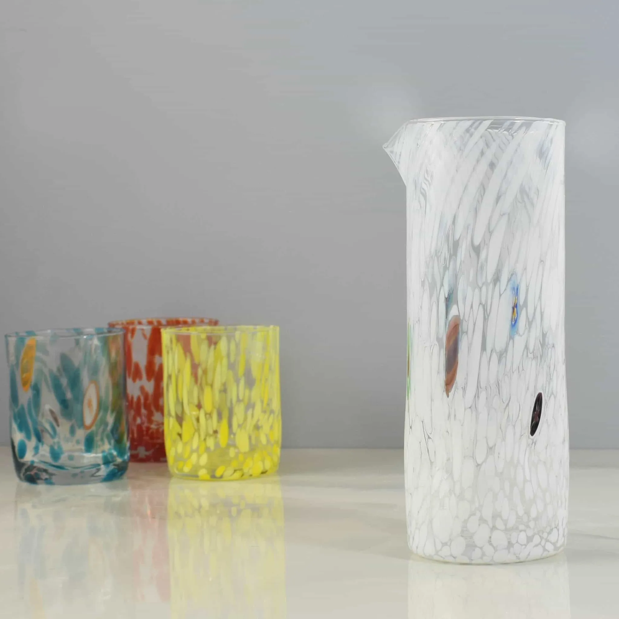 Discount Murano Glass Tall Pitcher, White Jugs & Bottles|Tableware Brands
