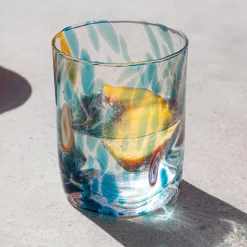Discount Murano Glass Tumbler, Aquamarine Table Setting|Drinking Glasses