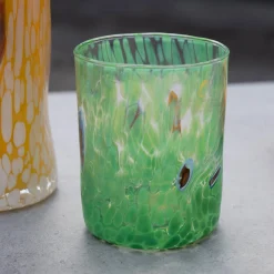 Best Murano Glass Tumbler, Green Table Setting|Drinking Glasses