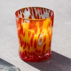 Online Murano Glass Tumbler, Orange Table Setting|Drinking Glasses