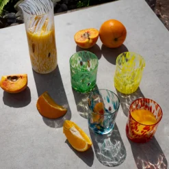 Online Murano Glass Tumbler, Orange Table Setting|Drinking Glasses