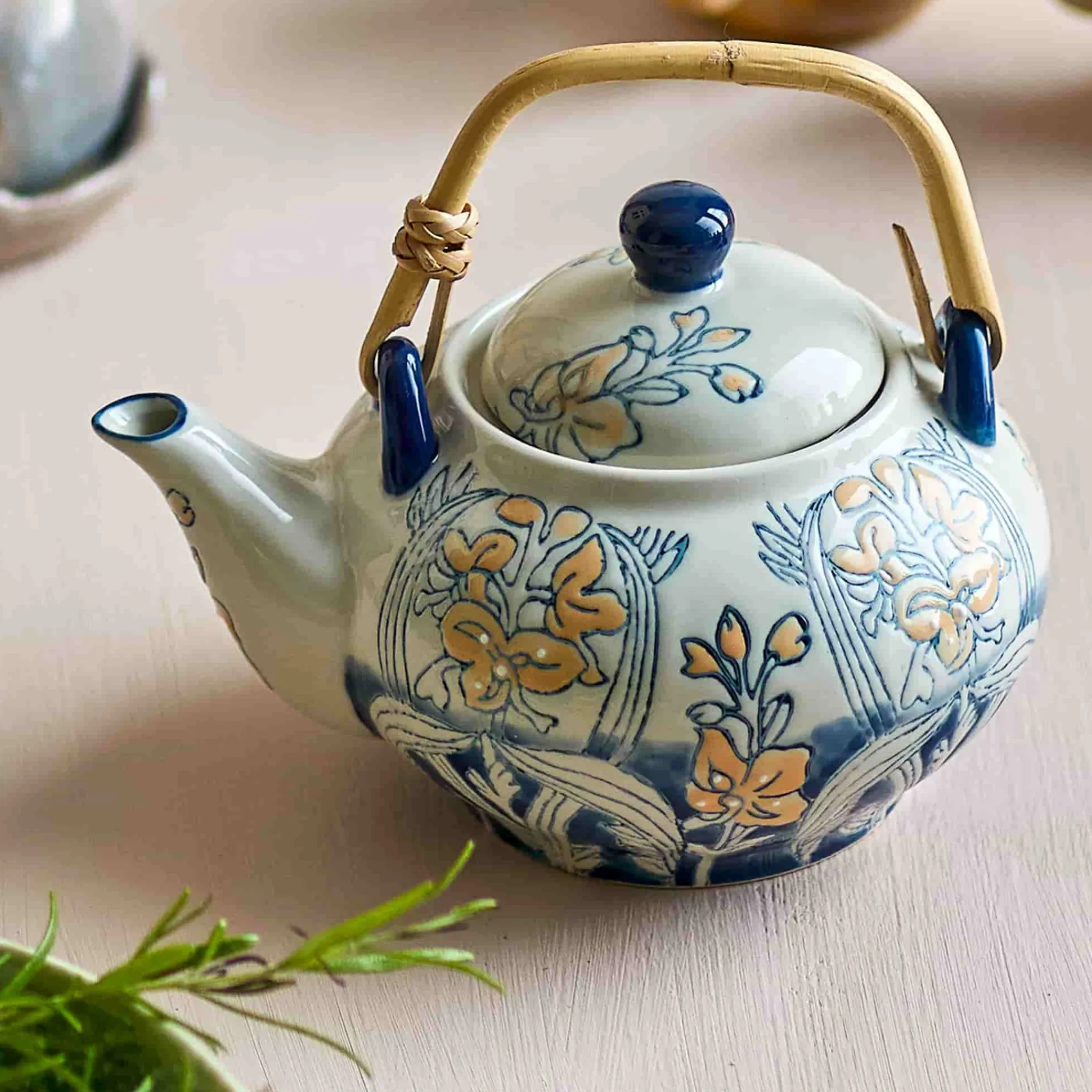 New Myah Floral Teapot with Teastrainer, 15cm Tableware Brands