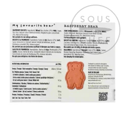 Best My Favourite Bear Raspberry Biscuits, 100g Ingredients Brands|Made In The Uk