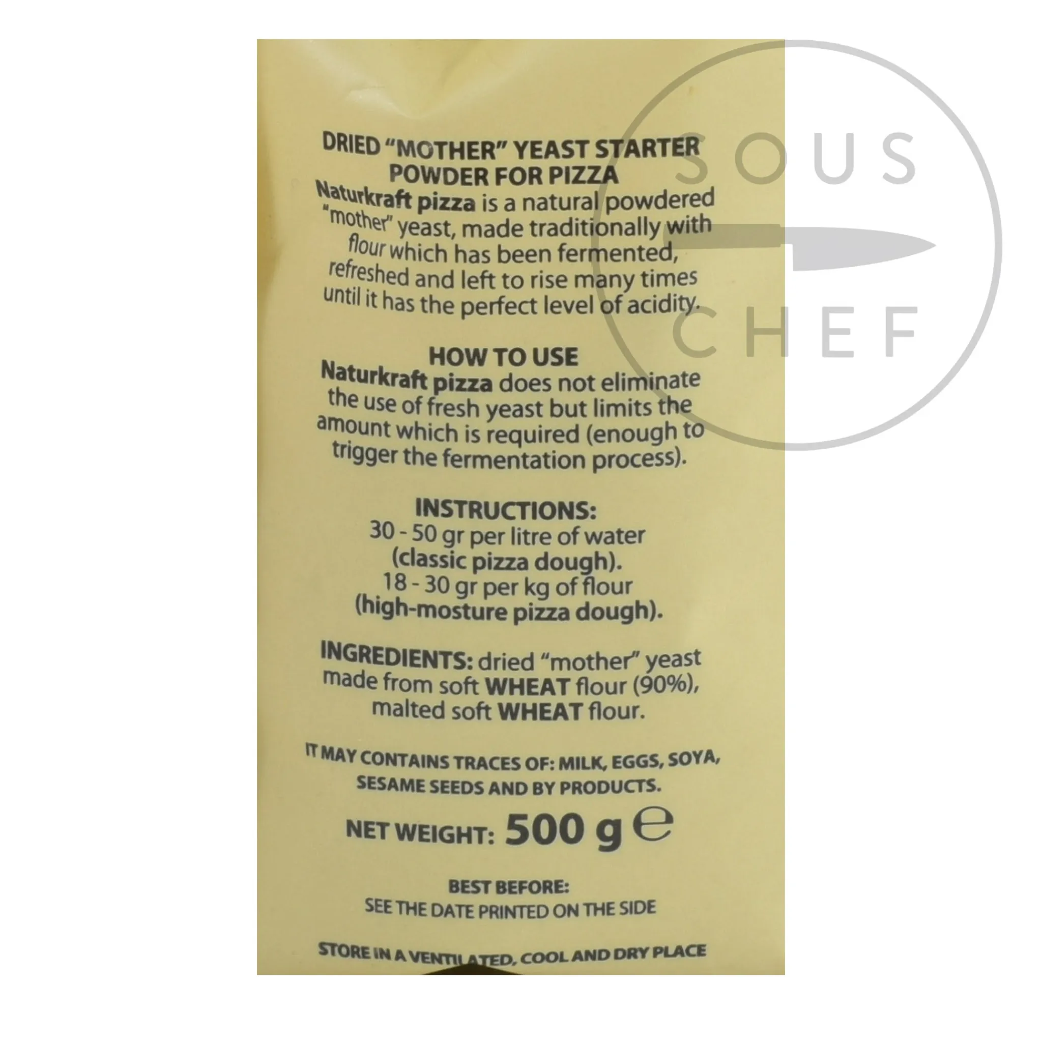New Naturkraft Dried "Mother" Yeast Dough Improver, 500g Ingredients Brands|Italian Ingredients