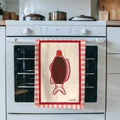 Hot Soy Sauce Tea Towel Kitchen Textiles & Clothing
