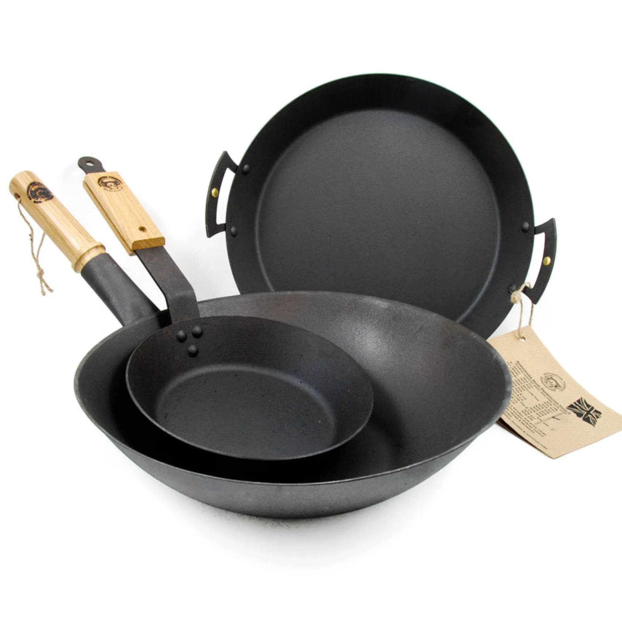 Outlet Spun Iron Wok 13" Made In The Uk|Pots & Pans