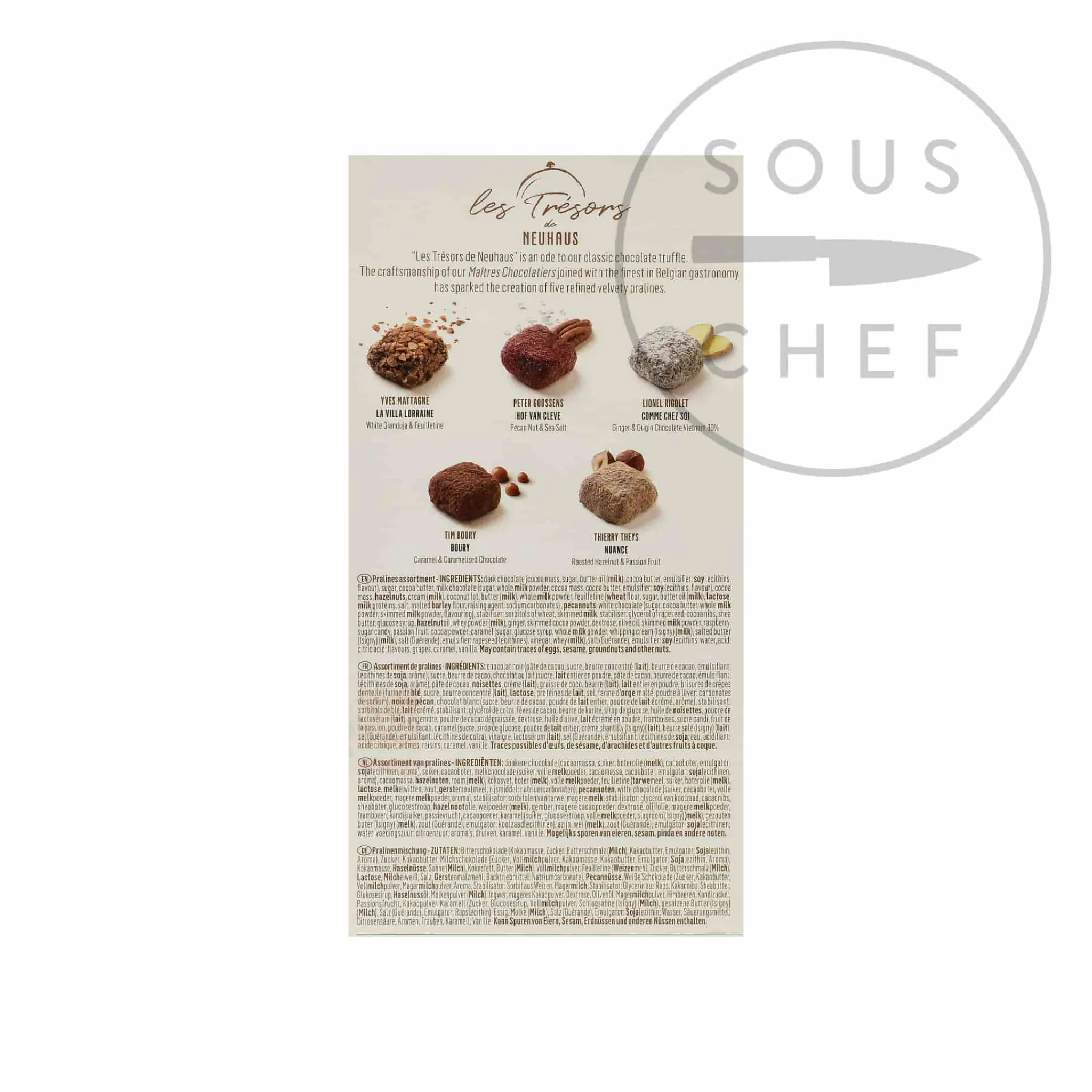 Outlet "Les Tresors de " Pralines - 30 Pieces Ingredients Brands|French Ingredients