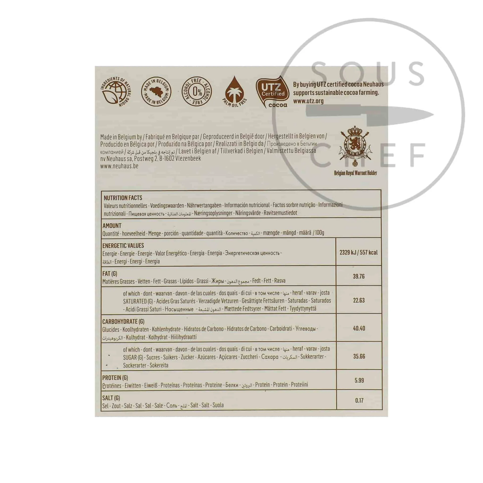 Outlet "Les Tresors de " Pralines - 30 Pieces Ingredients Brands|French Ingredients