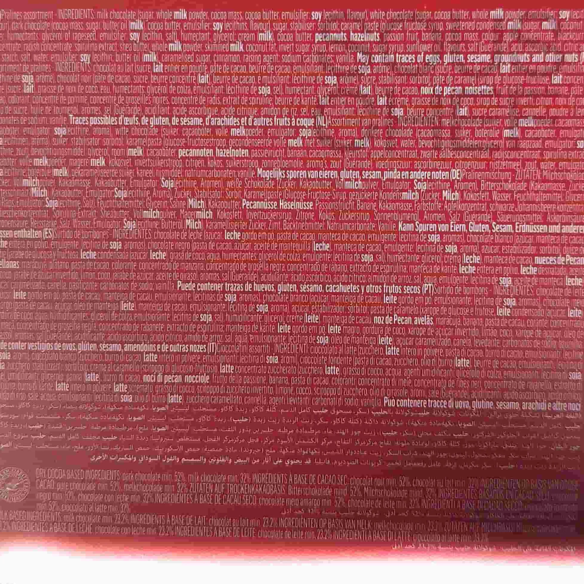 Hot Love Letter Box of Chocolates, 140g Ingredients Brands|Chocolate & Sweets