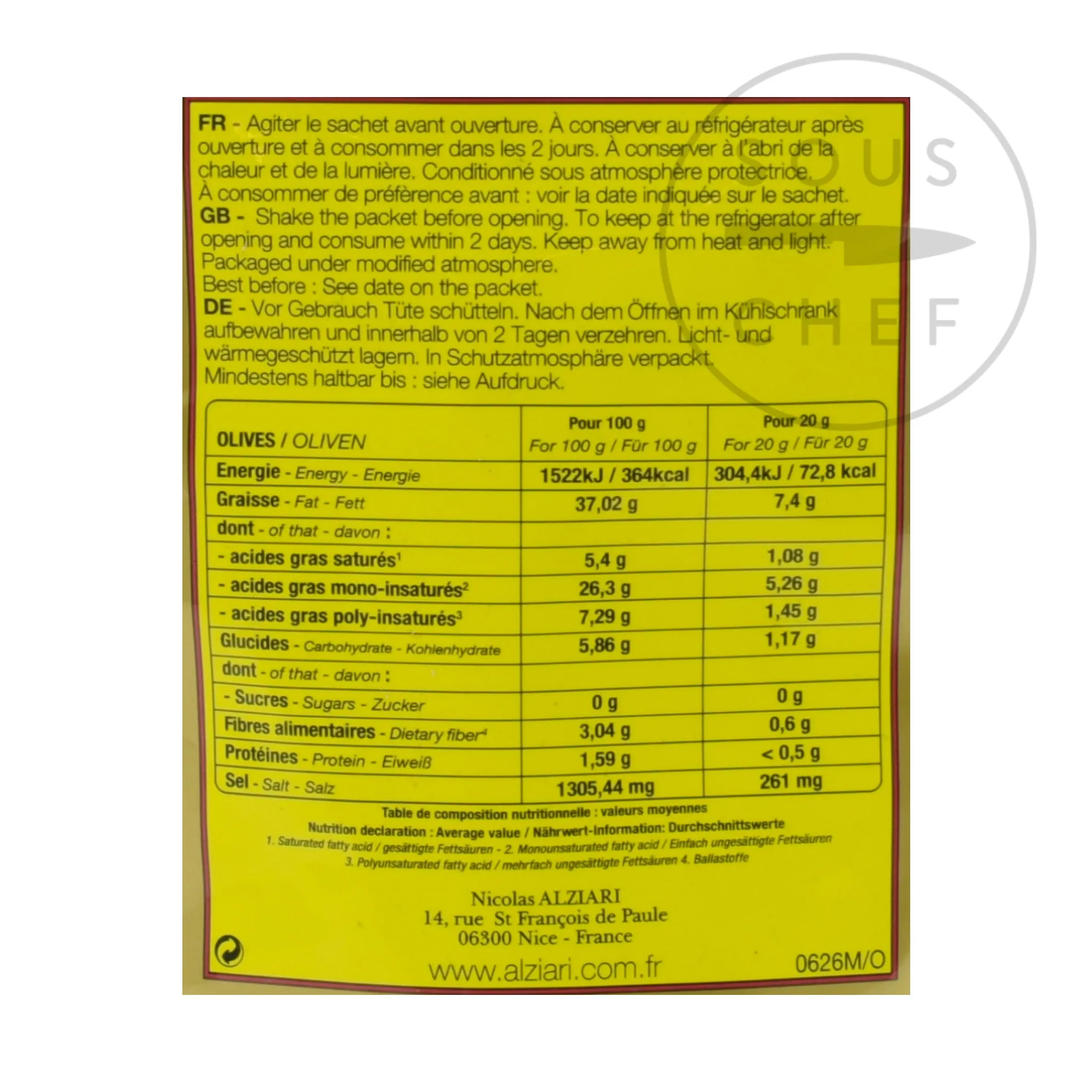 Discount Cailletier Olives with Orange & Herbes de Provence, 60g Ingredients Brands|French Ingredients