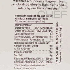 Discount Centenarium Premium Picual Extra Virgin Olive Oil, 500ml Ingredients Brands|Spanish Ingredients