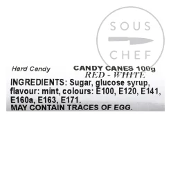 No 6 Candy Cane Lane - Giant Candy Cane, 100g Ingredients Brands|Chocolate & Sweets
