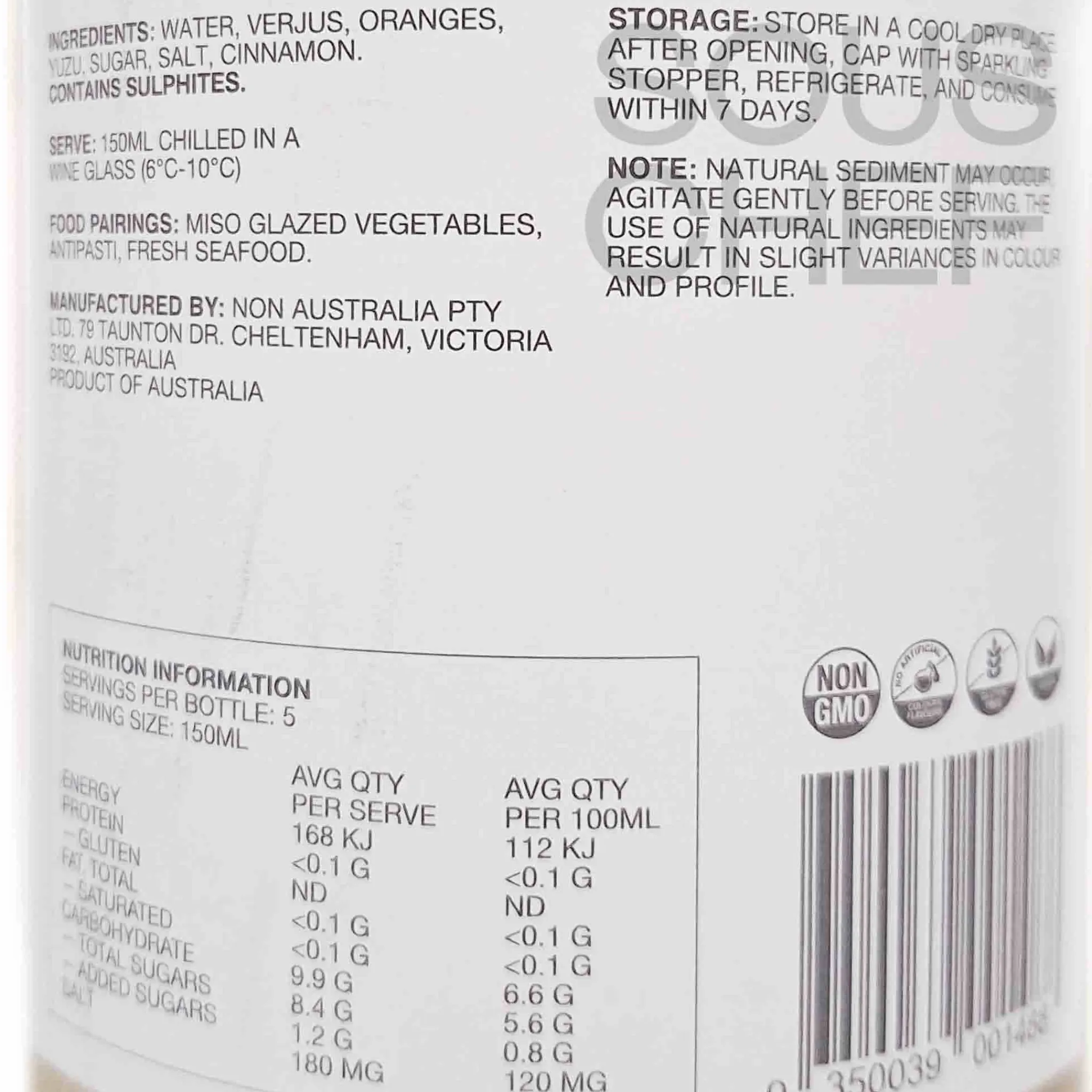 Online 3 Toasted Cinnamon & Yuzu Alcoholic Wine, 750ml Ingredients Brands|Drinks