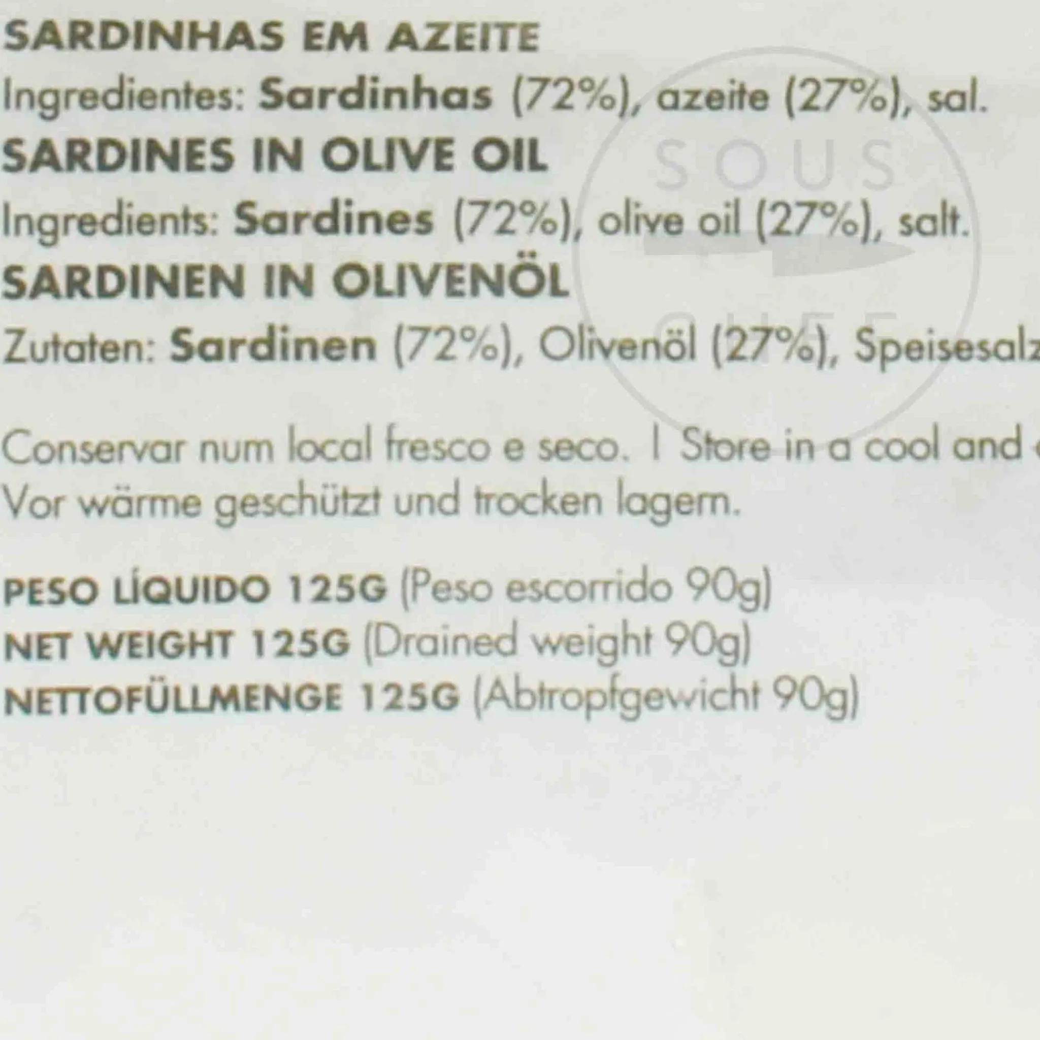 Best Sardines in Olive Oil, 125g Ingredients Brands|Tinned Fish & Seafood