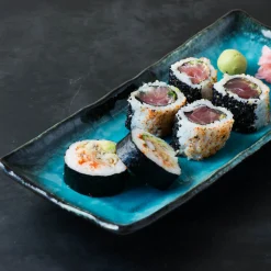 Online Oblong Turquoise Platter Korean Ingredients|Japanese Ingredients