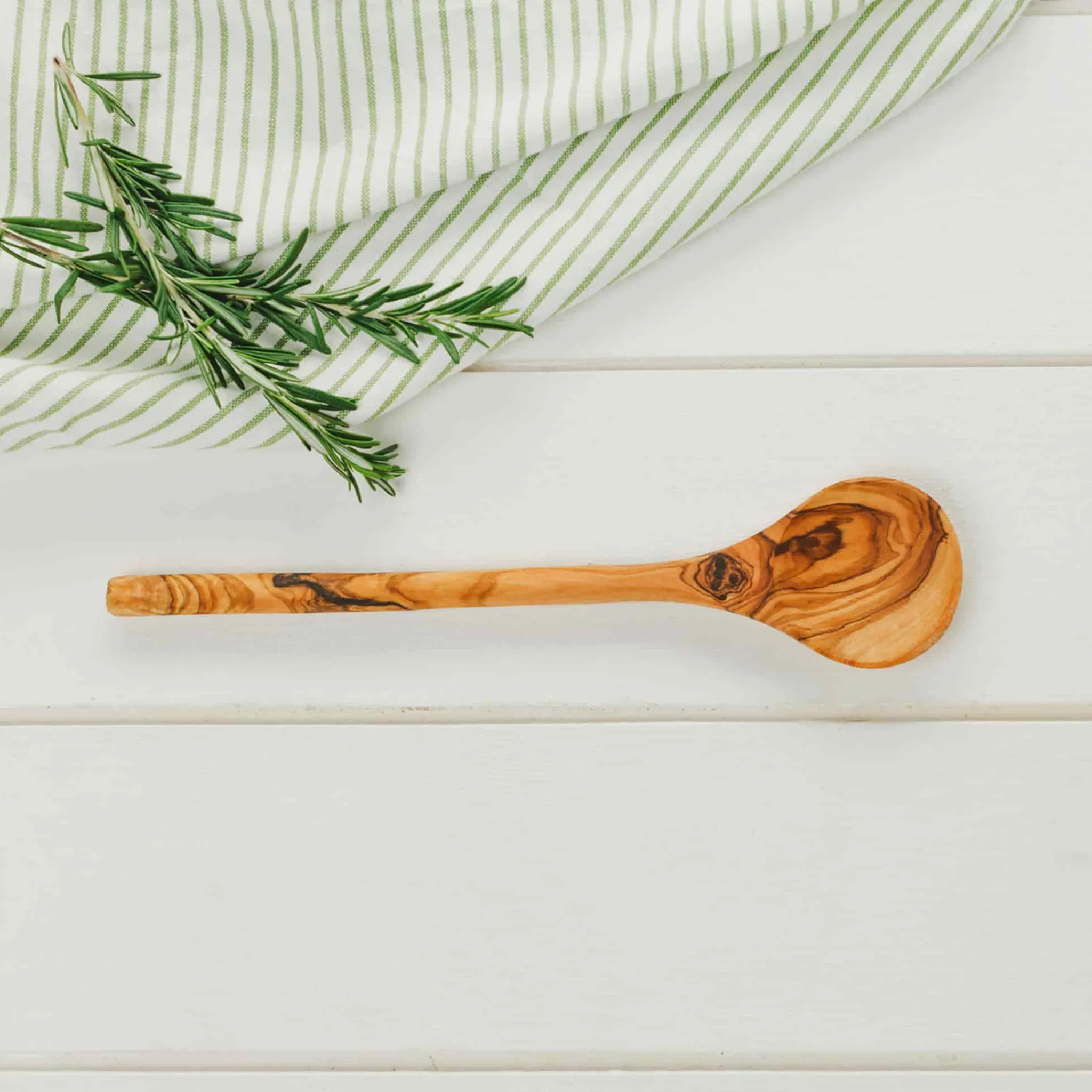 Clearance Olive Wood Round Spoon, 30cm Middle Eastern Ingredients|Kitchen Tools & Utensils