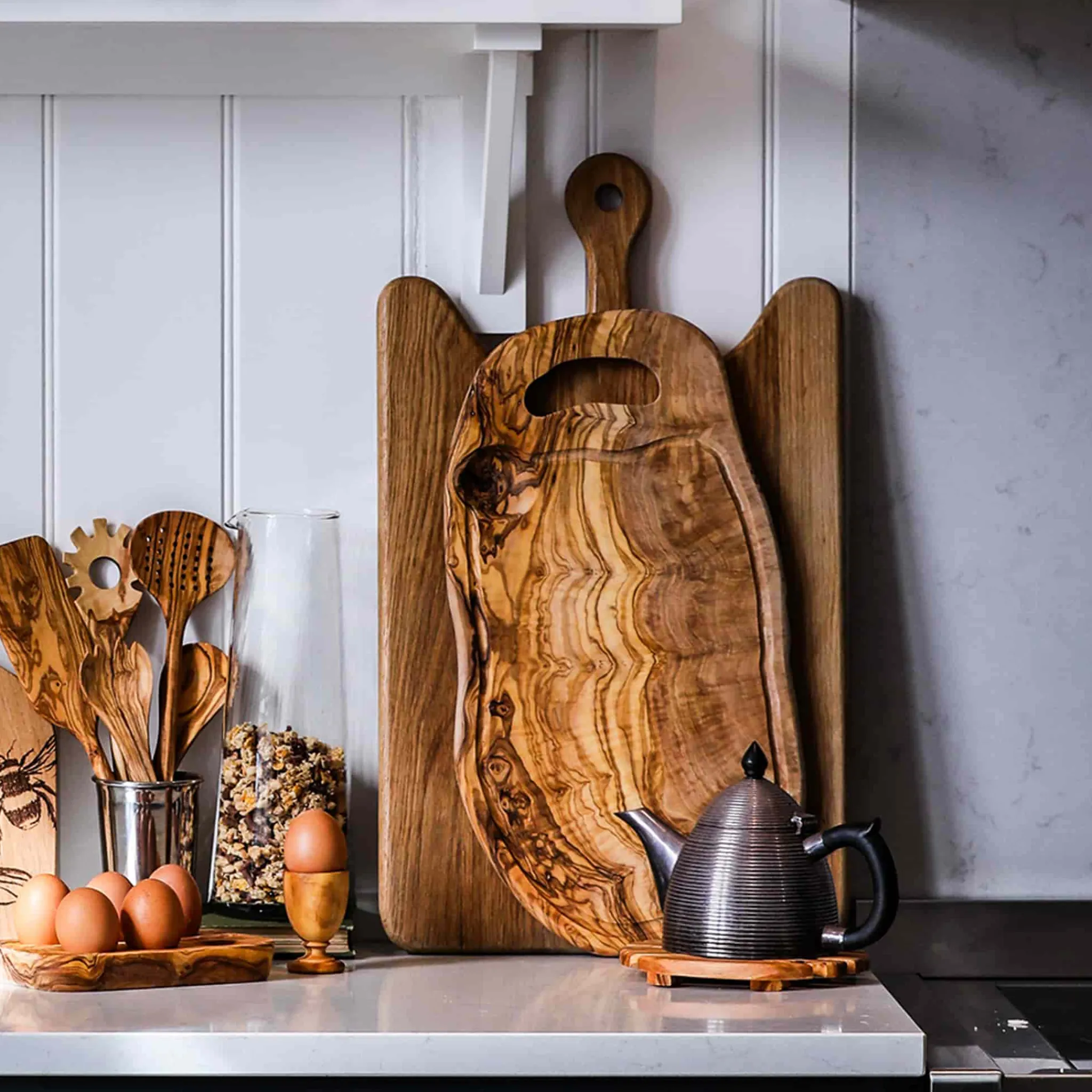 Hot Olive Wood Short Spatula, 30cm Kitchen Tools & Utensils