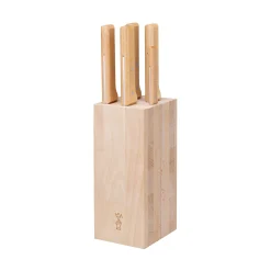 Online Beechwood Knife Block, 5 Slot Kitchen Knives