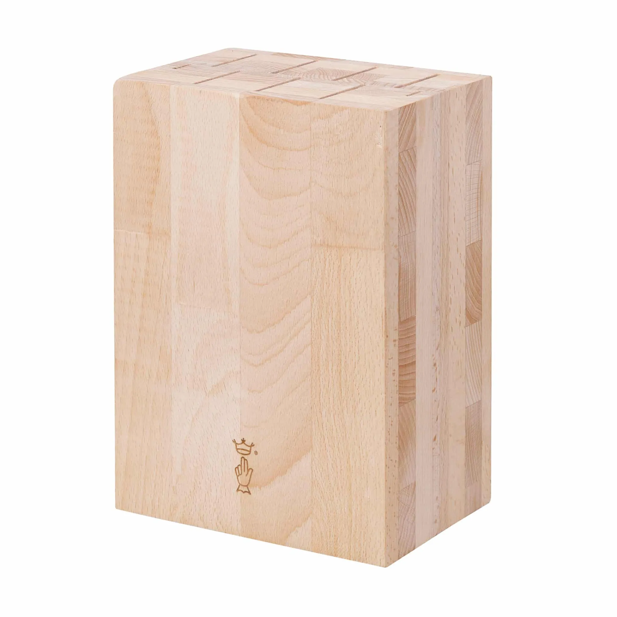 Clearance Beechwood Knife Block, 9 Slot Kitchen Knives