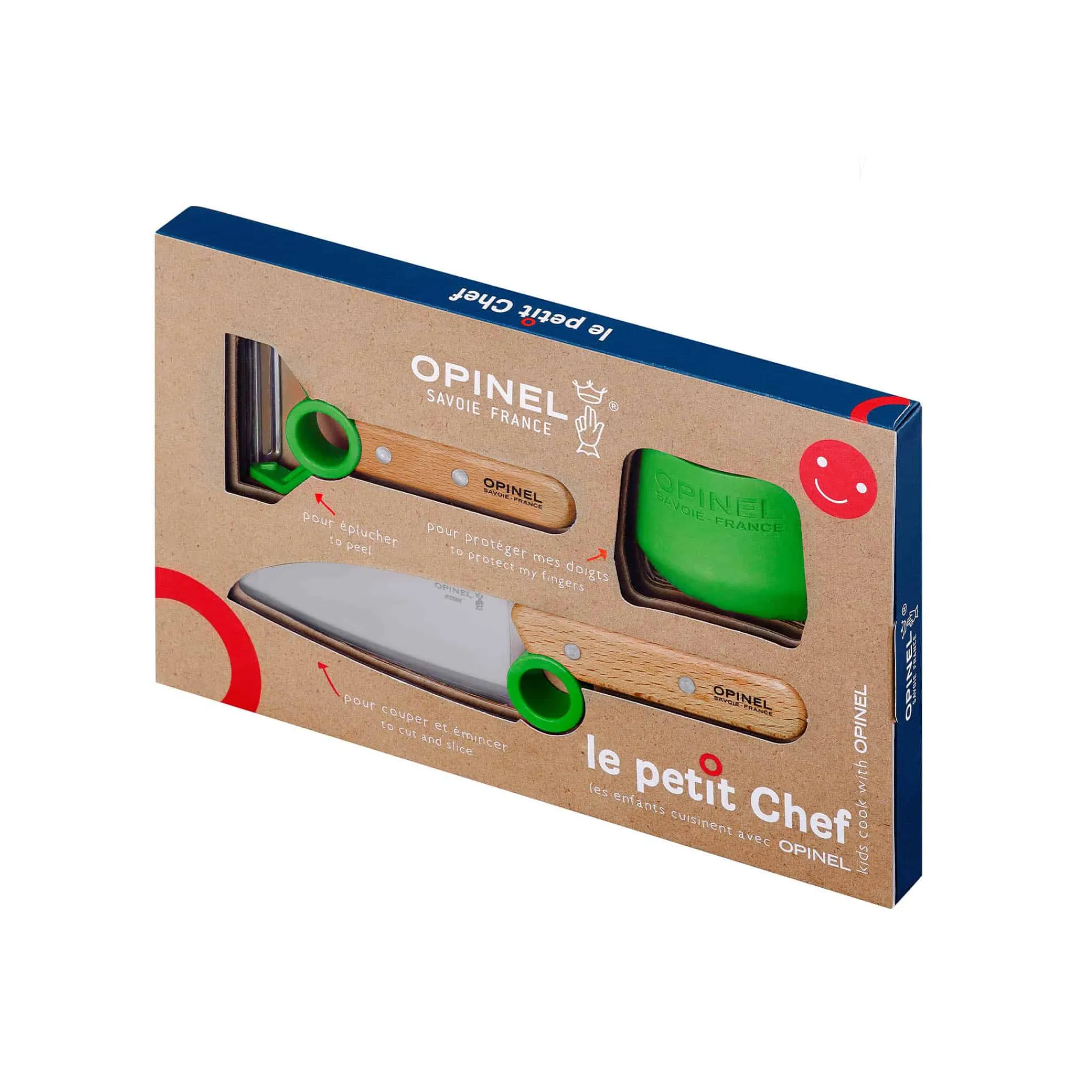 Online Green Le Petit Chef 3 Piece Children's Knife Set Kitchen Knives