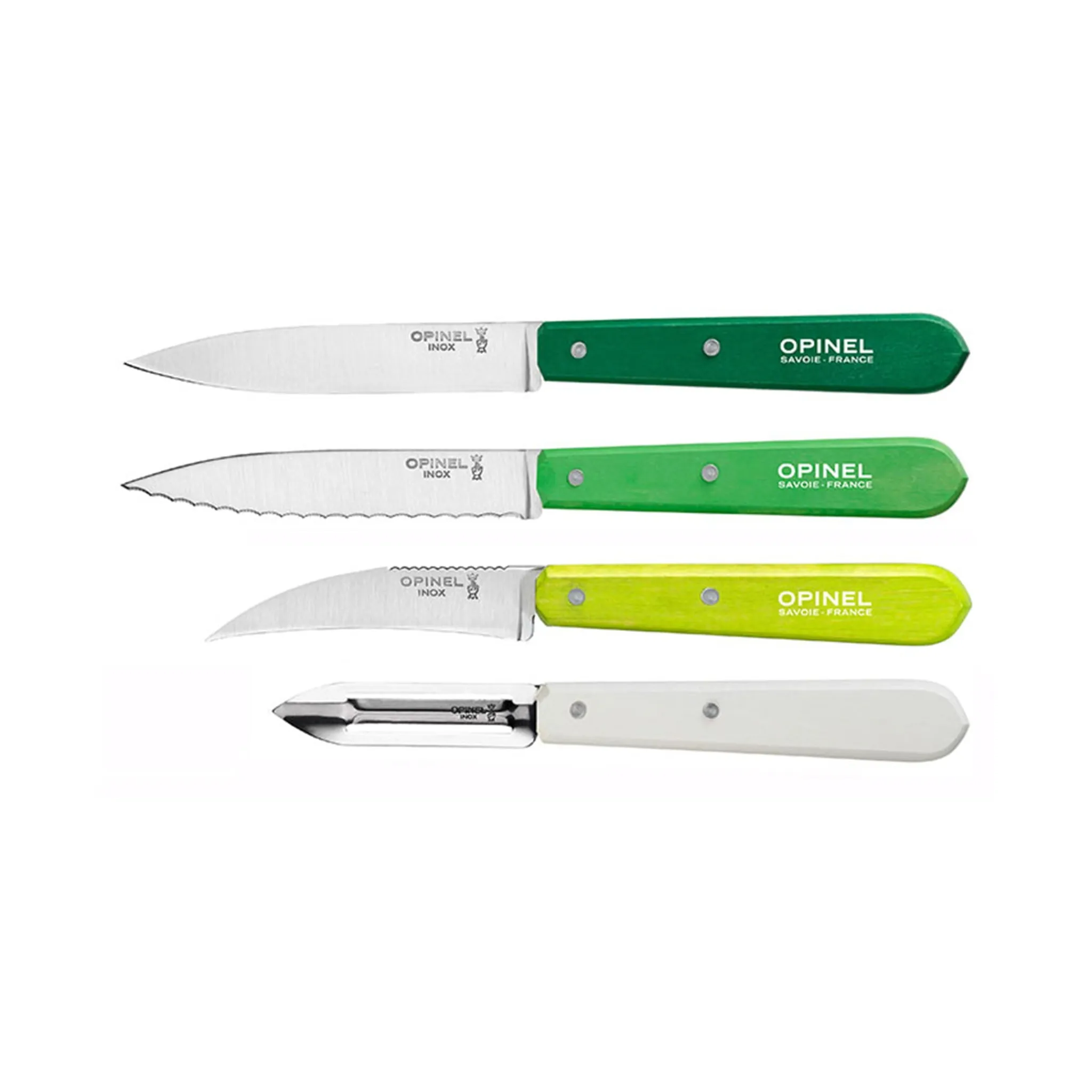 Hot Kitchen Essentials 4 Knife Set - Greens French Ingredients|Kitchen Knives