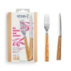 New La Table Au Soleil 8 Piece Olive Wood Handle Cutlery Set Cutlery|Tableware Brands