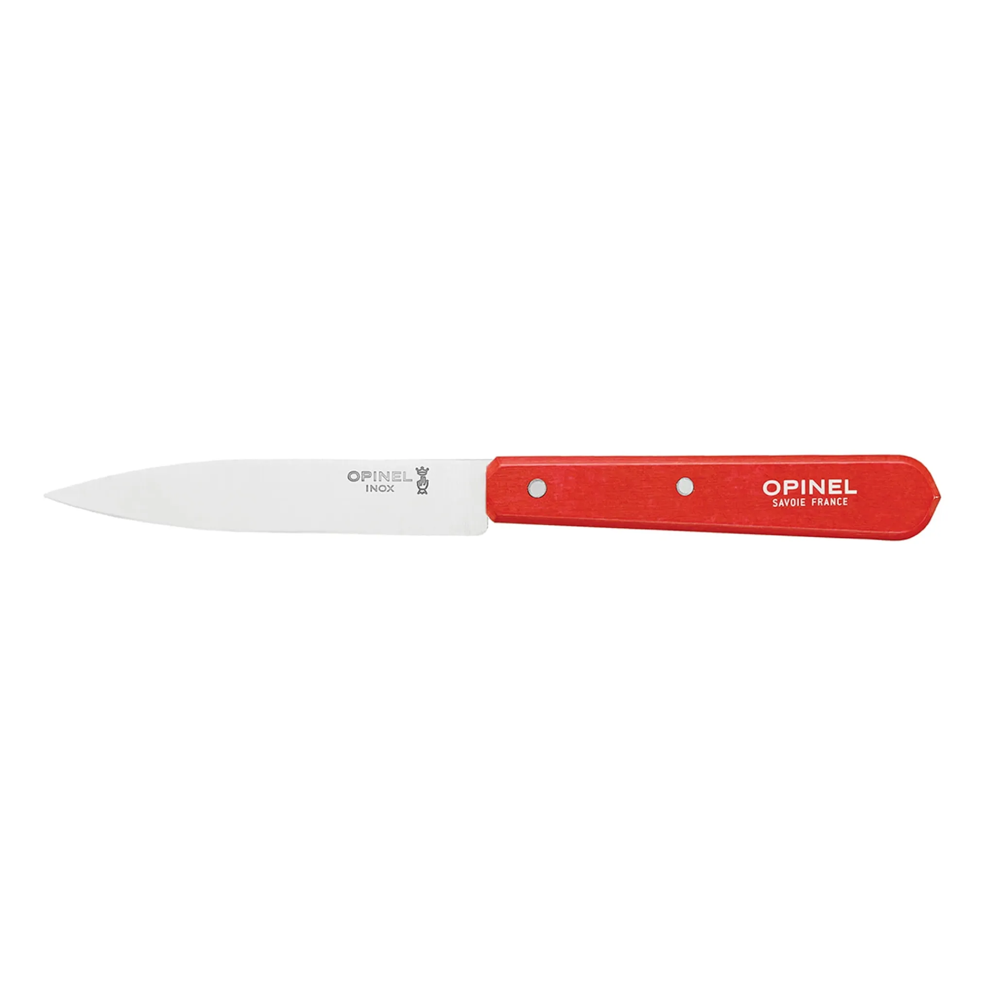 Clearance No 112 Red Beechwood Handle Paring Knife, 10cm Kitchen Knives