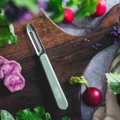 Hot No 115 Sage Beechwood Handle Peeler, 6cm Kitchen Tools & Utensils