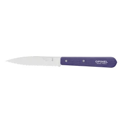 Hot No 113 Violet Beechwood Handle Serrated Paring Knife, 10cm Kitchen Knives