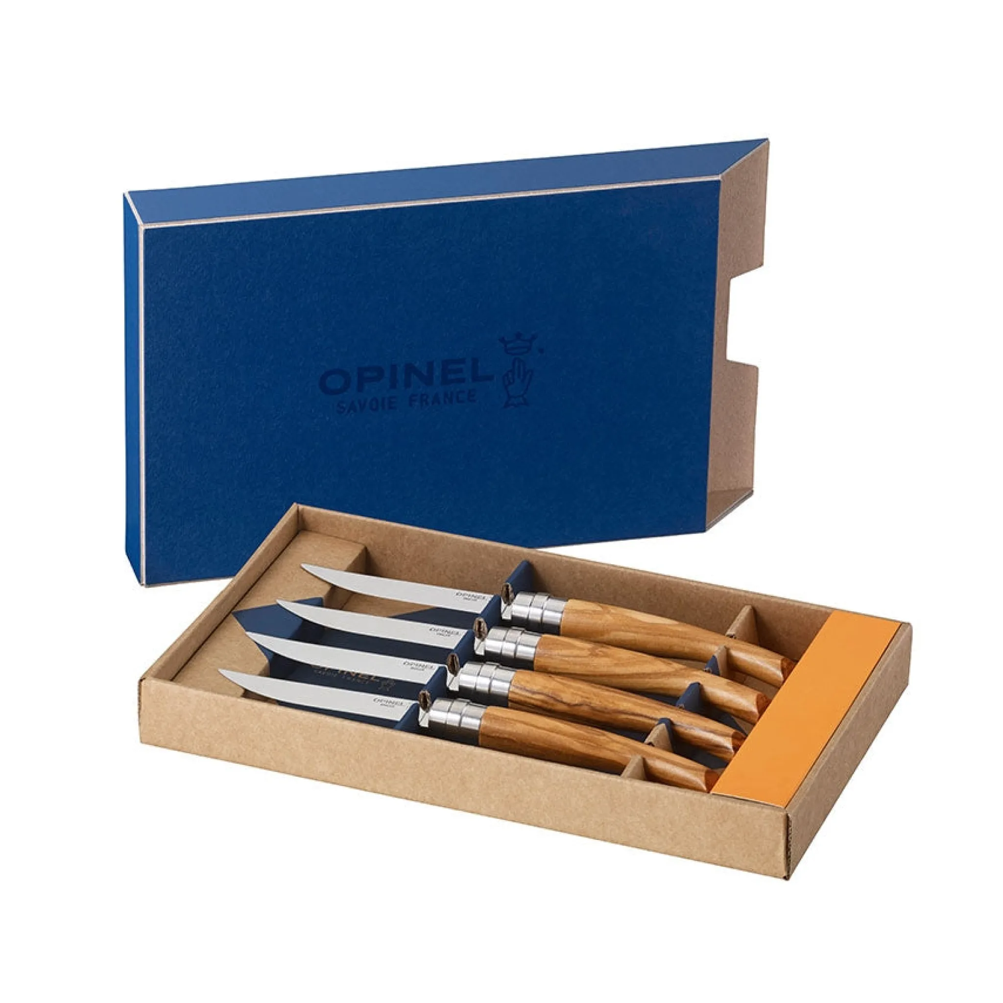 Outlet Olivewood Deluxe Steak Knife Box Set French Ingredients|Kitchen Knives