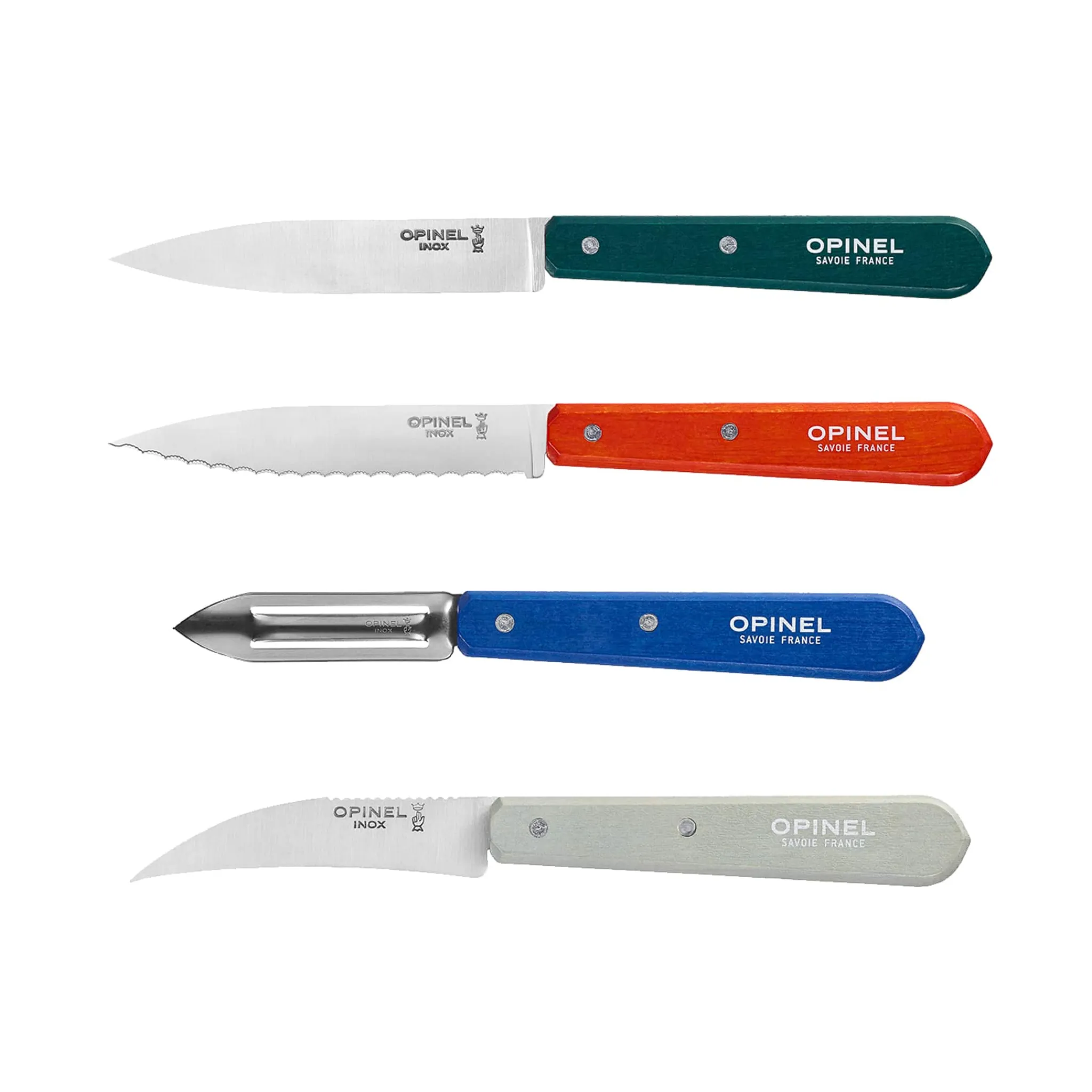 4 Piece Red & Blue Kitchen Essentials Knife Set Kitchen Knives